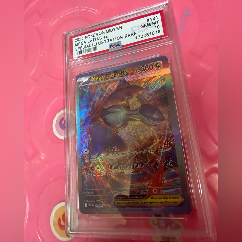 Pokemon Mega Latias EX Holographic Card - Pink, Multicolor